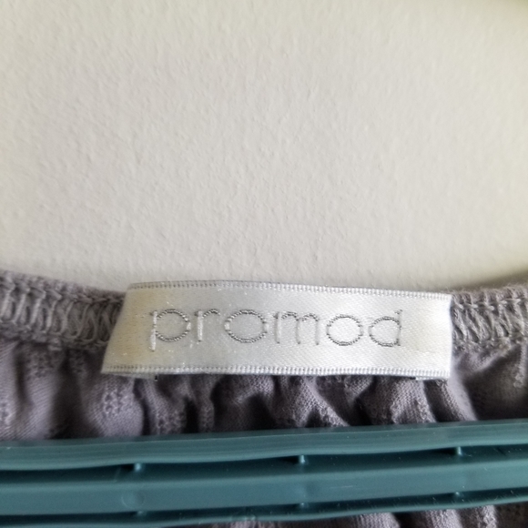 Top, cotton, balloon sleeves, grey - Picture 5 of 5